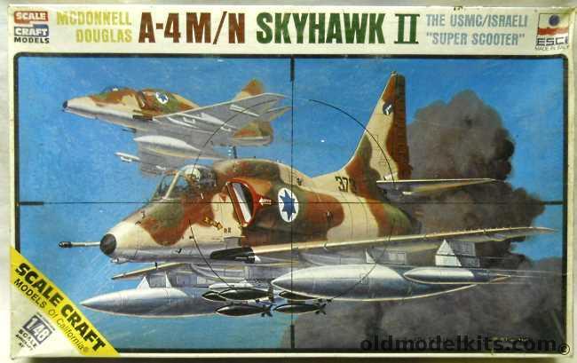 ESCI 1/48 McDonnell Douglas A-4 M/N Skyhawk - US Marine VMA-311 / VMA-214 Blackshee / Israeli Air Force, SC-4016 plastic model kit